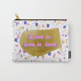 Love is Love Pink x Gold | Terrazzo Carry-All Pouch