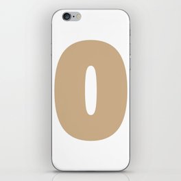 0 (Tan & White Number) iPhone Skin