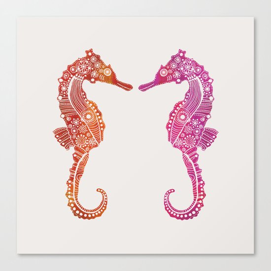 Seahorse Love II Canvas Print