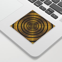 Circles I in Black and Gold Sticker