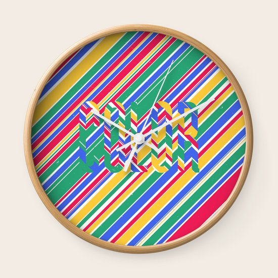Color Stripes Wall Clock