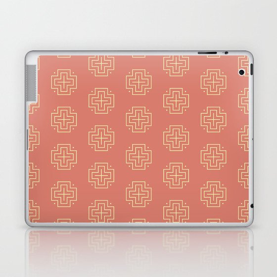 Tribal cross pattern - pink Laptop & iPad Skin