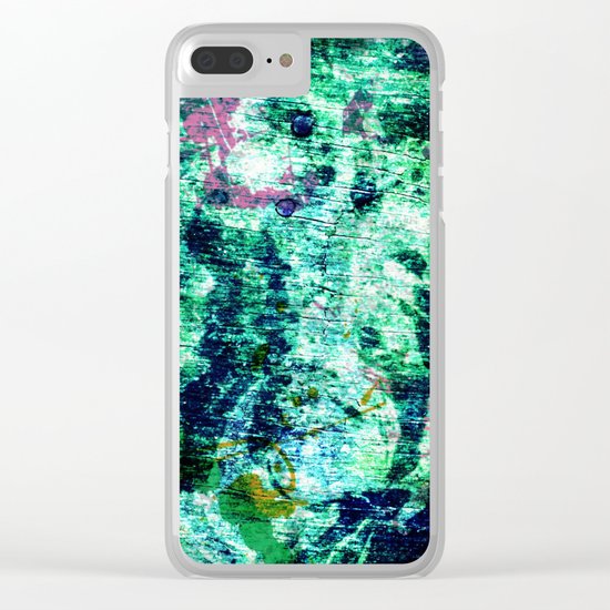 Face in Wood Abstract two Clear iPhone Case