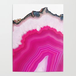 Pink Agate Slice Poster