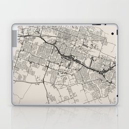 Texal, Killeen - city map - black and white Laptop Skin
