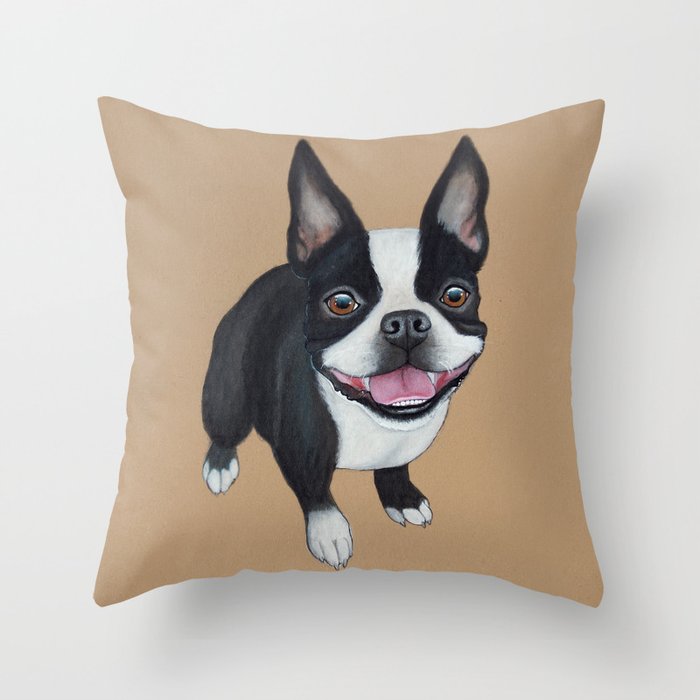 Boston Terrier Throw Pillow
