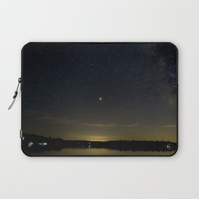 Mars Milky Way and Stars on Lake Laptop Sleeve