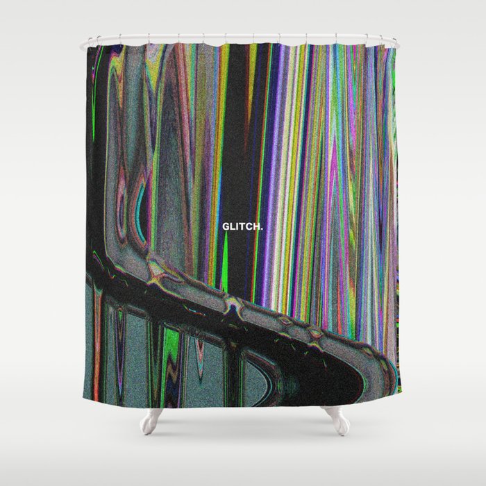 Glitch I Shower Curtain