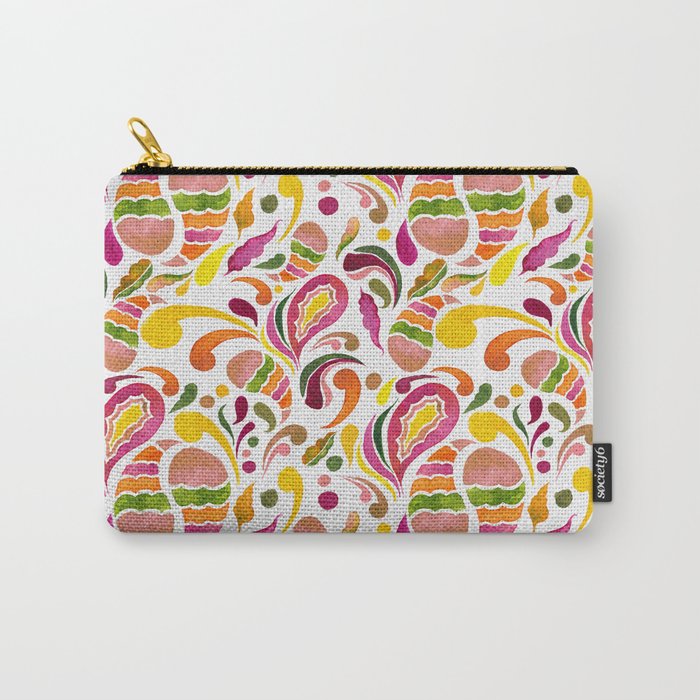 Paisley Blast - Warm Rainbow Palette  Carry-All Pouch