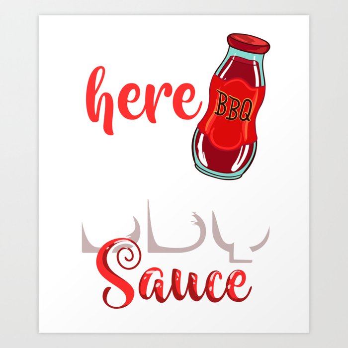 BBQ Sauce Barbeque Recipes Korean Barbecue Keto Art Print