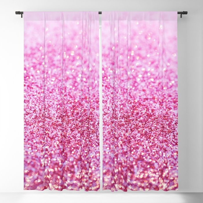 Pink Mermaid Glitter Glam #1 (Faux Glitter) #shiny #decor #art #society6 Blackout Curtain
