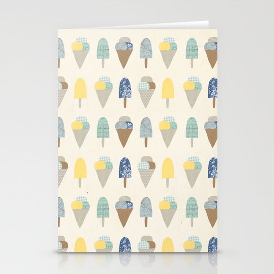 ice cream pattern Stationery Cards