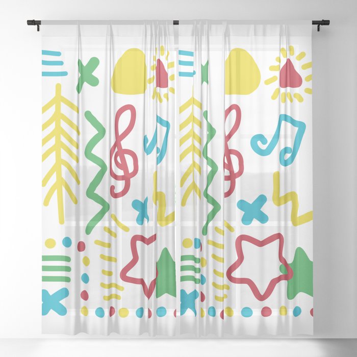 Music class Sheer Curtain