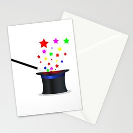 Magic Hat And Wand Stationery Card