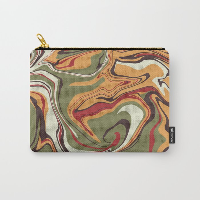 Marble retro 60s swirl liquid 2 Carry-All Pouch