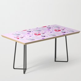 kitty love and lipstick pattern Coffee Table