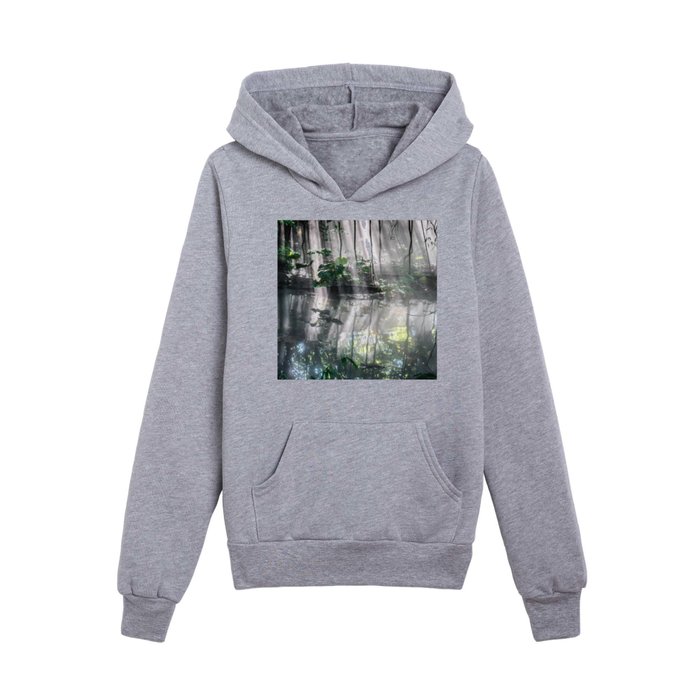 Misty Forest River Kids Pullover Hoodie