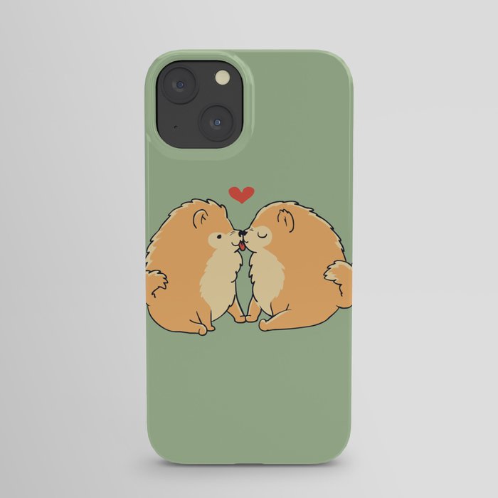 Pomeranian Kisses iPhone Case