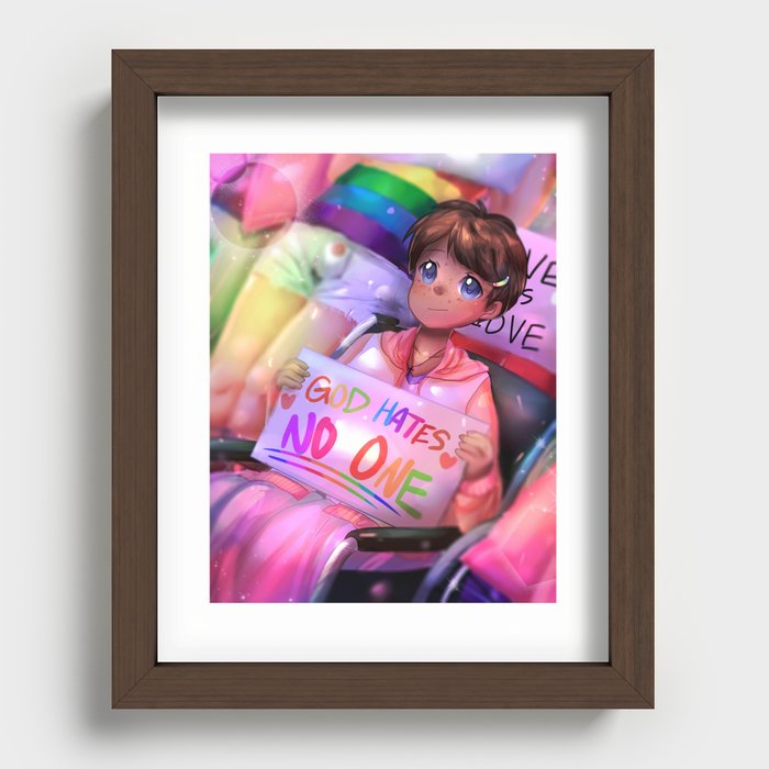Pride Parade Recessed Framed Print