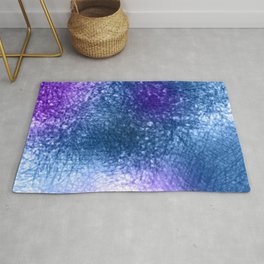 Purple Blue Abstract Painting Rug