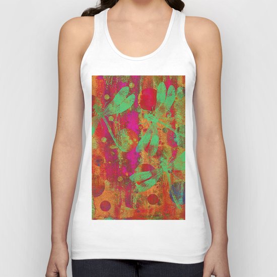 A Dragonflies and Dots W Unisex Tank Top