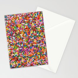 Rainbow Sprinkles Sweet Candy Colorful Stationery Card