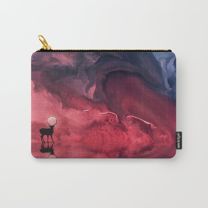 Deer Moon Abstract Art Carry-All Pouch
