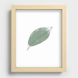 The Story of a Leaf - Minimal Abstract Painting Recessed Framed Print
