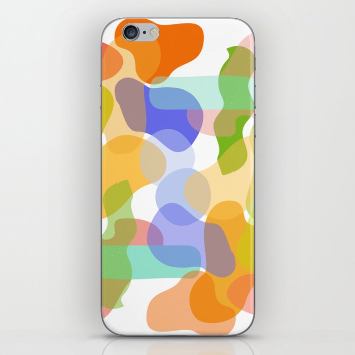 Spring summer vibrant colours abstract shapes iPhone Skin