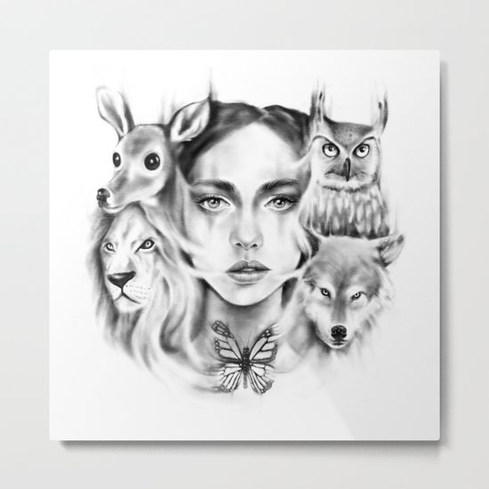 Tangled Existence (Spirit Animals) Metal Print