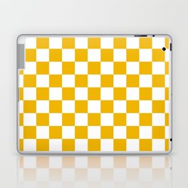 Checkerboard Pattern - mustard yellow Laptop Skin