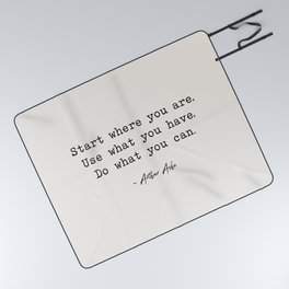 Start Where You are - Arthur Ashe Picnic Blanket