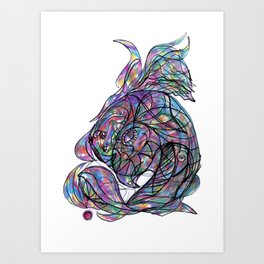 Fish with bird Art Print