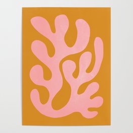 Lilac & Sundown: Matisse Paper Cutouts 03 Poster | Summer, Leaf, Mid Century, Yellow, Cut Out, Modern, Graphicdesign, Sunset, Leaves, Art 