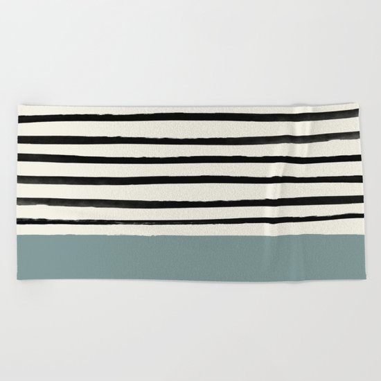 River Stone & Stripes Beach Towel