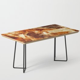 Orange, Gold and Brown Marble Texture Coffee Table