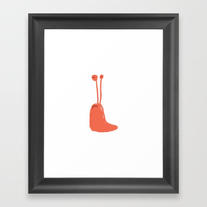 Red Slug Framed Art Print