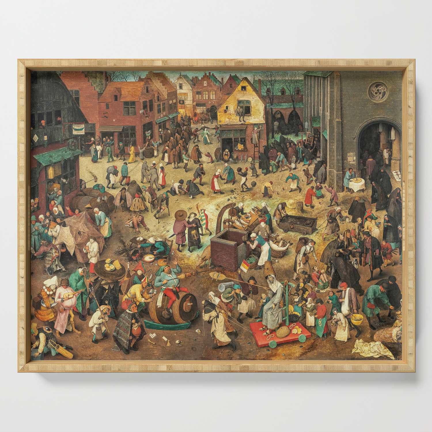 Medieval Town Painting Serving Tray By Viktoriusart Society6