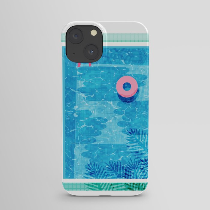 Chillin' - poolside palm springs vacation resort tropical swim swimming retro neon throwback 1980s iPhone Case
