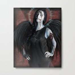 Ghoulish Glamour - Scabbed Angel Metal Print | Scary, People, Digital 