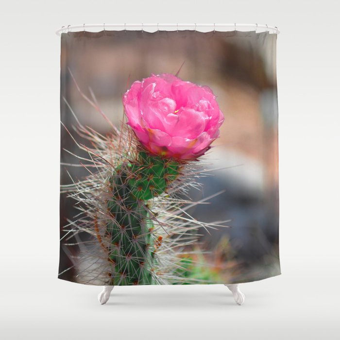 Blooming Cactus Shower Curtain