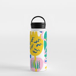 Abstract Organic Graffiti Lines Art Tribal Symbolic Language  Water Bottle