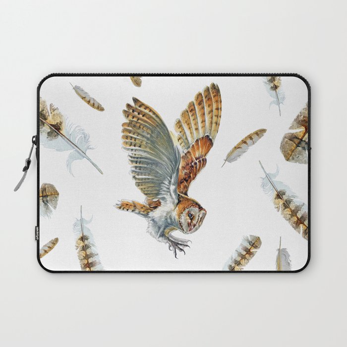 Barn Owl Landing Laptop Sleeve By Jodyedwardsart Society6