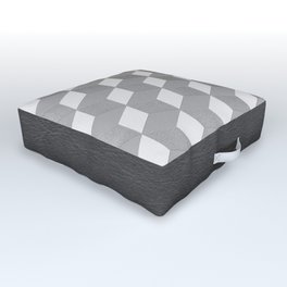 Cube wall - grey with white Outdoor Floor Cushion