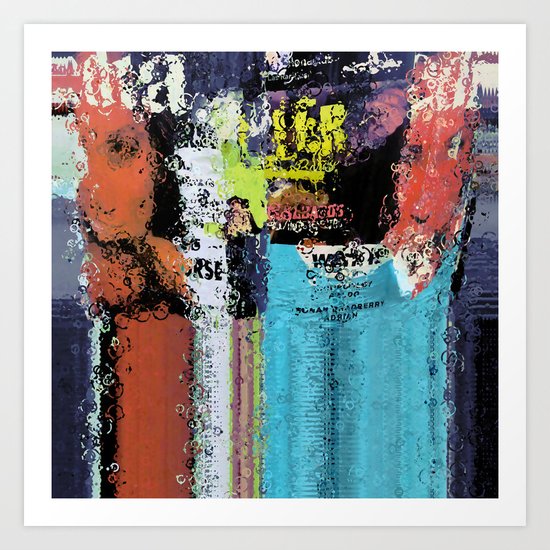 Wednesday 6 March 2013: dense ripples / inky pools Art Print