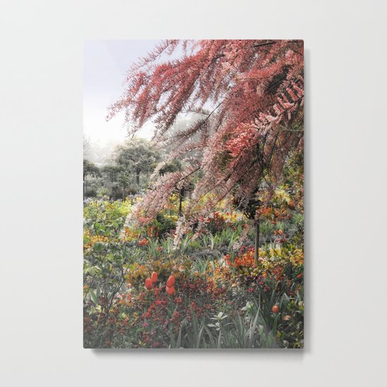 Misty Monet Gardens Metal Print