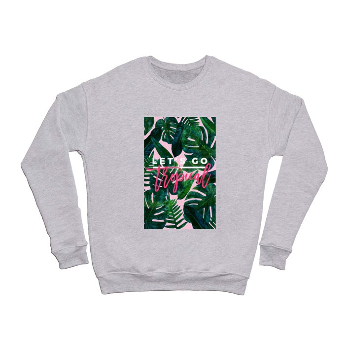 Tropical Nature Monstera Watercolor Painting, Botanical Jungle Dark Palm Illustration Crewneck Sweatshirt