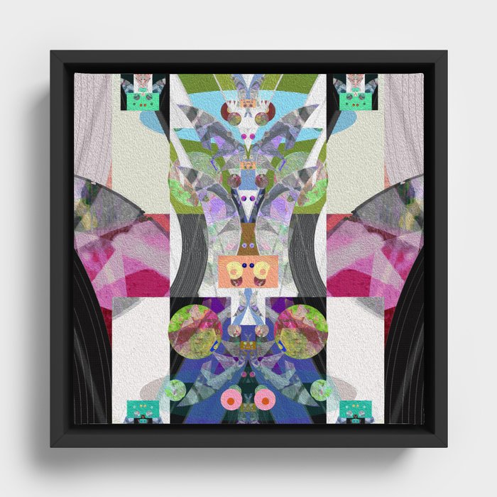 Machine Elves S'elf Portrait No. 2 Contemporary Psychedelic Abstract Framed Canvas