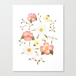 Romantic Flowers Nursery Canvas Print