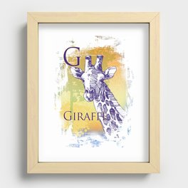 G Giraffe Recessed Framed Print